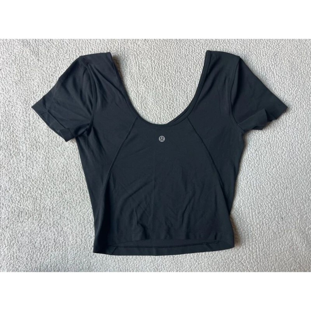 Lululemon Align Tee Nulu Slim Fit Black Womens Small